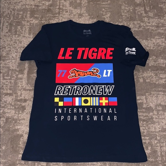 Le Tigre Other - Le Tigre Classic Logo Navy Blue T-Shirt